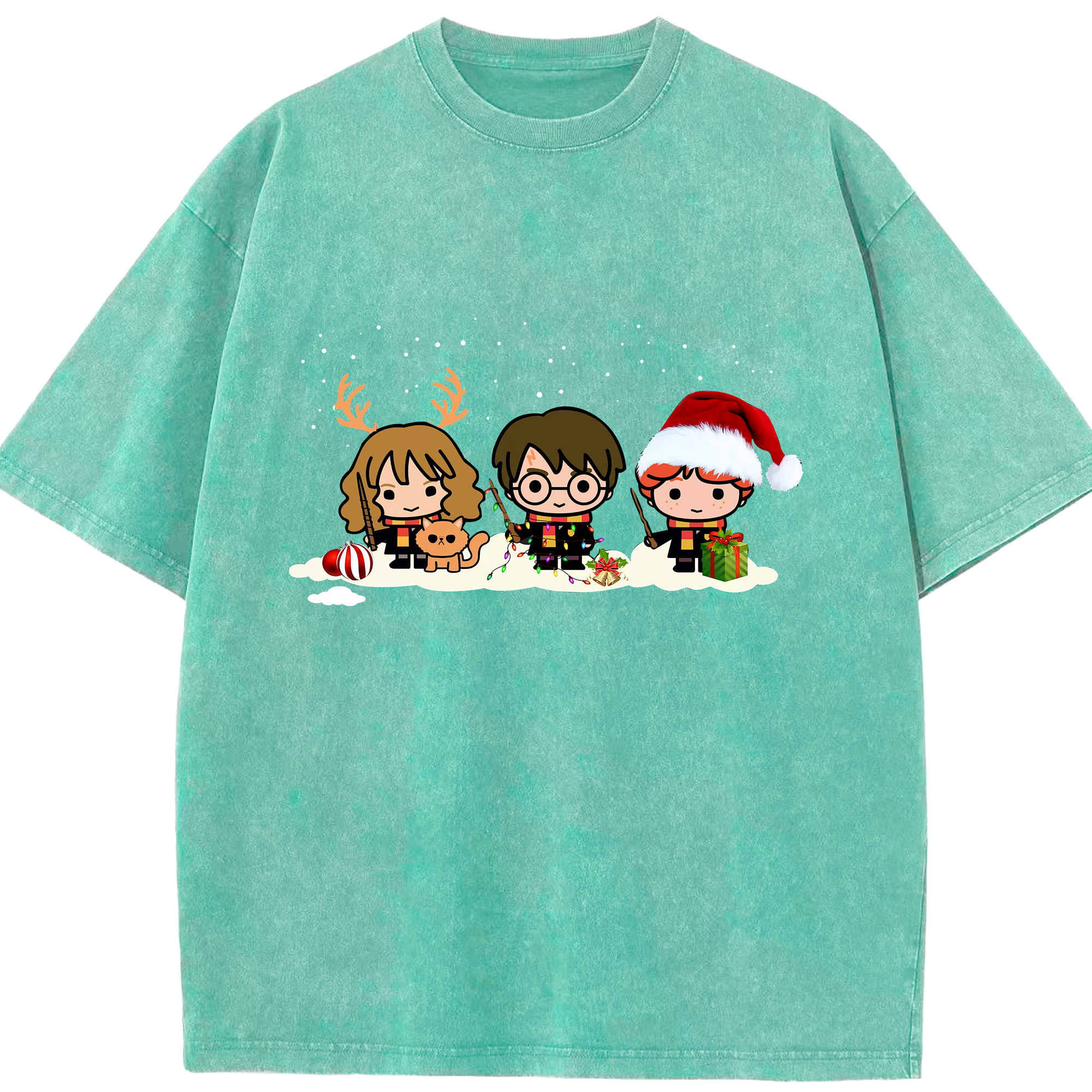 （画像用） Harry Potter ハリー・ポッターシリーズ 綿100% ヴィンテージ風 半袖Tシャツ（フロントプリント）